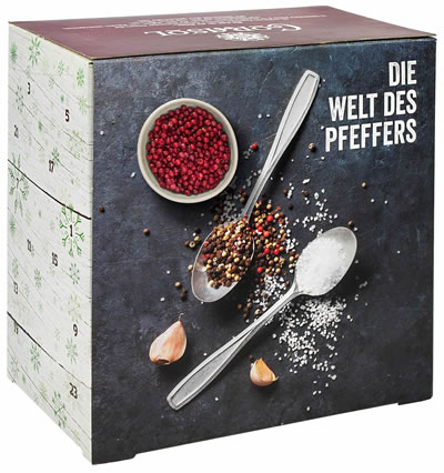 Gewürze Kalender "Salz & Pfeffer" als Idee für Männer